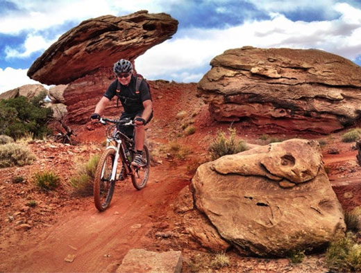 Steve mountain biking in Moab, Utah