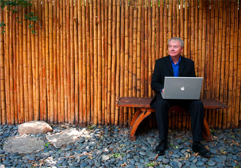 In the backyard Zen garden