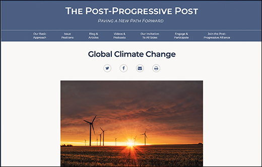 Global Climate Change Issue Position