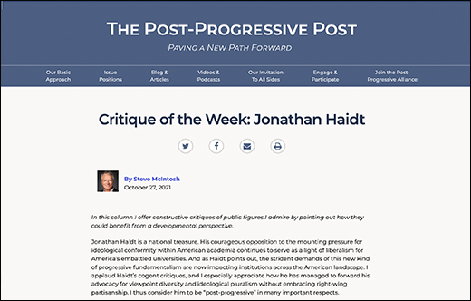 Critique of the Week: Jonathan Haidt