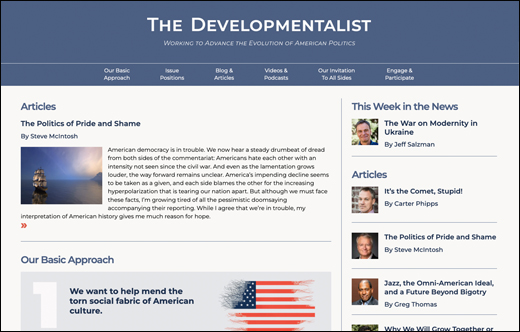 The Institute Is Changing the Name of its Political Magazine to: The Developmentalist